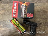 SETAKTION! Zoraki 914 Full Auto inkl. 600 Schuss Platzpatronen Titan + 20 Schuss Signalsterne