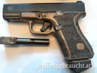 >>> seltene und besondere (beflockte) Glock 19C mit Kompensator! (NP 1.530,-) Tausch möglich