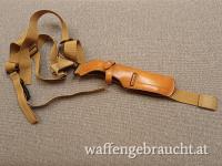 Vintage Schulterholster Marke: Bianchi, braunes Leder, Mod: X 9000, 3-4 Zoll Revolver, 4-5 Zoll Pistolen, neuwertig