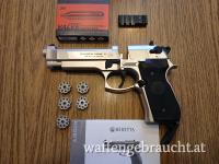 Beretta 92FS Nickel Kal.4,5mm CO2 Pistole 8 Schuss