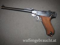 Reserviert: F.S. Ordonnanzpistole DWM P.08 ARI , 9mm Luger Bj. 1918 , nummerngleich Sammlerzustand