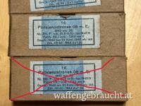 Pistolenpatronen 08 m.E. (mit Eisenkern) Top Zustand P08 P 08 #3Verkauft!