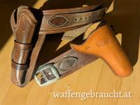 Western-Holster / Gun Rig traditional mit 30 Loops & 2 Holstern  -  CAS -- Westernschiessen 