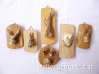 Wandschmuck mit Rehhorn und Hirschgrandeln
