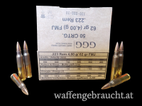 ''Aktion'' .223 Rem GGG 62gr FMJ 1000 Stk. - Einsatzmuni - wieder lagernd !