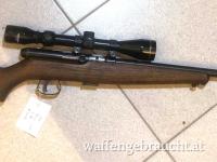 Günstige und schöne jagdliche Krico Selbstladebüchse im Kaliber .22 mit Zielfernrohr