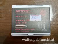 Geco Softpoint Geschosse im Kaliber 8mm/.323dia mit 12,0g/185gr