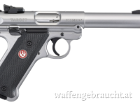 ABVERKAUF letztes Stück Ruger Mark IV Target Pistol Kal.22lr.,stainless,Synthetic Grip, 10+1