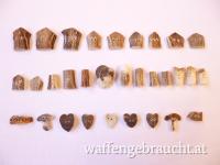 Nr. 4: 31 Hornknöpfe, Reh + Hirsch, NEU