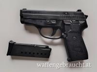 Sig Sauer P239 schwarzfarben Single Stack mit Reservemagazin, Pappbox, NITRON finish, Kontrastvisierung