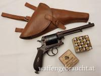 K.u.K  Gasser Revolver 1870/73 inkl.Tasche und Original Patronen (Vitrinenstück) Sammlerwaffe.
