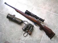 Mannlicher-Schönauer mit Gravur + Spektiv + Feldstecher