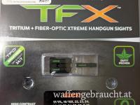 TruGlo TFX Tritium + Fiber Optic Visier, Glock Low Set, TG13GL1A, für Glock Pistolen 17, 19 u.a.