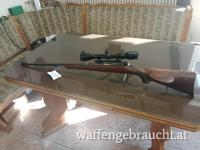 Modell 98 Einzellader im Kaliber .22lr mit Bauer 3-9x40, Absehen 4 und Leuchtpunkt 