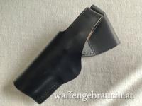 SICKINGER Spitfire f. Linkshänder CZ75 Compact kurzes Dustcover, schwarzes Leder