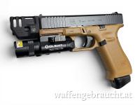 Glock 19 Gen.5 FS Coyote inkl. Mass Driver Compensator + Olight Baldr Pro !! 