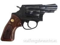 gebr. TAURUS Revolver Mod. 85, 2"Lauf mit Holzgriff im Originalkarton mit Lederholster, Zustand: Sehr gut