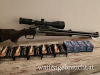 Blaser Drilling D99 original DUO Luxus 8x57JRS 22 Hornet 20/76 mit ausreichend Munition für beide Kugel Läufe, Meopta R1r mit LP