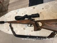 M12 -Mauser 12 Lochschaft-Holz—-cal 308—Kahles 2.4.12x56–15.1 Gewinde - Schaldämfer —Neuwertig keine 15 Schuß!!!