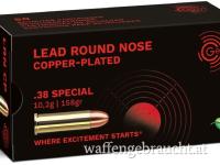 💥💥 AKTION 1000 SCHUSS – GECO .38 SPECIAL LRN COPPER-PLATED – 158gr / 10,2g |  MIT REDUZIERTER BLEIAUSWIRKUNG 