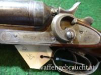 Edle HAHN - SEITENSCHLOSS-FLINTE  DAMAST - STAHL DuMoulin - Belgien - 12/70  JAGDSAMMLER-WAFFE