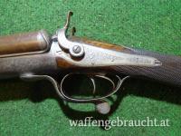 Edle Englische Hahn-Flinte von COGSWELL - DAMAST-LÄUFE 12/65 - für den JAGDWAFFEN-SAMMLER