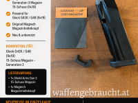 Glock 43x Magazin und Halteknopf 