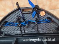 PZE Lazer Compound Rechtshandbogen, komplett mit Stehhilfe, Koffer, Easton Pfeile u Release. Neu. SONDERPREIS