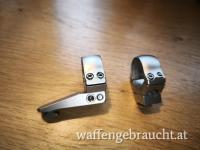 EAW Schwenkmontage Ringe 25,4mm 26 mm 1 Zoll silber Edelstahl Oberteile Zielfernrohr Montage 