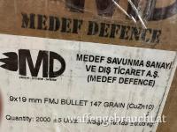 9mm Geschosse 147gr FMJ  2.500 Stück