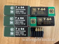 7 x 64 Doppelkern 10,0g/154g RWS 3 Packungen à 20 + 7 x 64 TIG Brenneke 11,5g/177g RWS 2 Packungen à 20