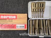 Carcano  6,5mm 6,5x52R Munition, Norma + diverse mit Laderahmen, Konvolut