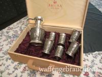 Zinn Garnitur / Kanne + 6 Becher