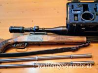 Blaser BBF Luxus mit Nachtsicht Vorsatzgerät, 2 Einsteckkläufe, 7x57R, 9,3x74R