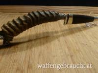 Knicker/Nicker/Hirschfänger/Dolch - Horngriff/Keilerschädel Gravur der Klinge 