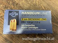 ABVERKAUF! PPU 9mm Browning Long 108gr FMJ 50er