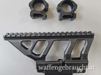 Seitenmontage für Kalashnikow Zastava Izhmash und Klone davon und 1" Ringmontage Picatinny Montage