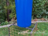 Fasanen-Futterautomat 200 l mit Rehschutzgitter – massive Stahlkonstruktion
