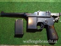 Mauser C96 - 712 / Reihenfeuer - original, nummerngleich, nicht überarbeitet - sehr guter Lauf - Sammlerstück