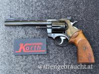 Graz Revolver Korth 6 Zoll Bj. 1966 Kaliber .357 Mag. Exzellenter Zustand Sammlerwaffe 