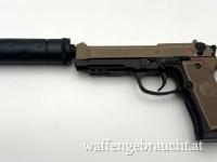 Umarex Beretta Mod. 92 A1 Tactical Airsoft elektrisch 6 mm < 0,5 Joule mit Schalldämpfer Attrappe