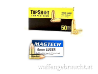 Eröffnungsangebote !! 9mm Luger 124gr FMJ 1000 Schuss, Magtech oder Topshot !! verlängert bis 17.10.2026