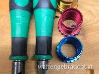 ***RCBS außen und innen Endgrader und 3 Stück Lee schnellwechsel Matrizen Halter***