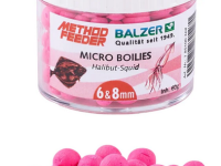 Balzer Method Feeder Micro Boilies 6 & 8 mm - Pink/Heilbutt-Tintenfisch