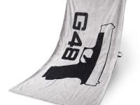 Glock Duschtuch grau/schwarz 70x140cm